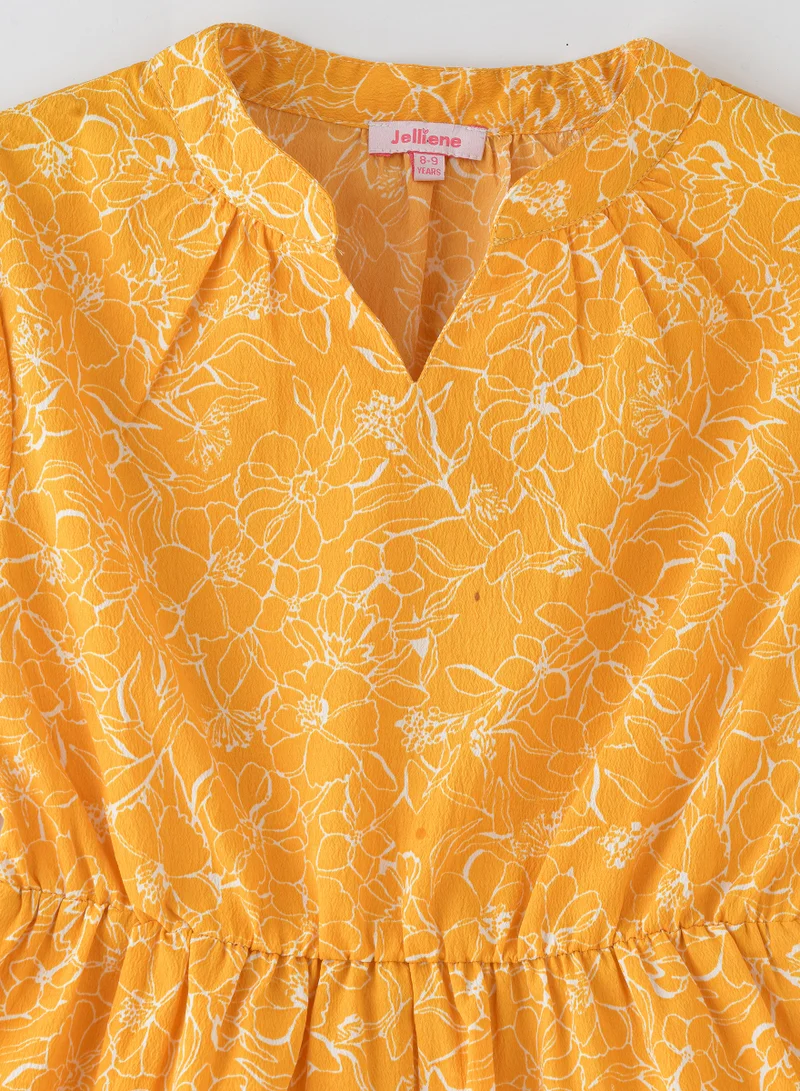 Jelliene Tween Twirl: Girls' Flowy Georgette Dress Breezy Comfort & Summer Chic