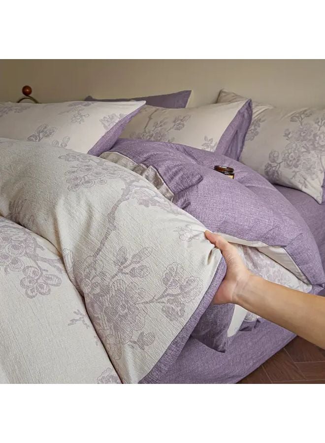 Qiu Yu Linen Cover Floral Retro Duvet Cover 78 74x90 55 Inch Soft Cozy Bedding - Image 5