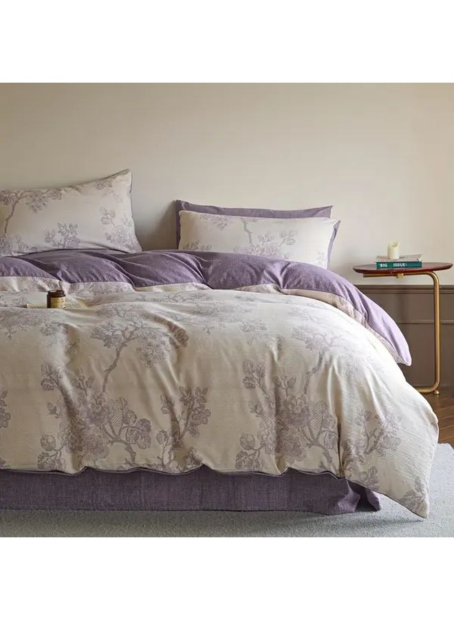 Qiu Yu Linen Cover Floral Retro Duvet Cover 78 74x90 55 Inch Soft Cozy Bedding - Image 3