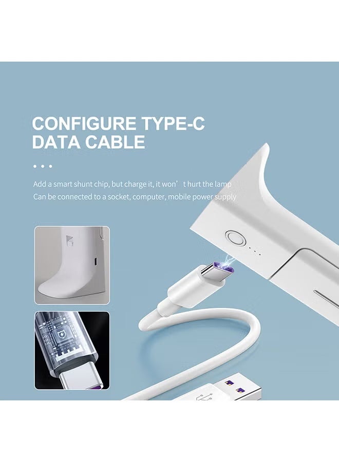 Rechargeable Desk Lamp White 27.5x8x5cm - Image 5