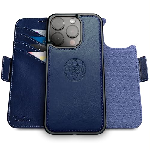 Dreem for iPhone 15 Pro Max Case Wallet, Revolutionary Phone Stand, Vegan Leather, MagSafe-Fit, Magnetic Detachable Flip Cover, RFID Blocking Card Holder, Gift-Box [Fibonacci:Royal] - Image 1