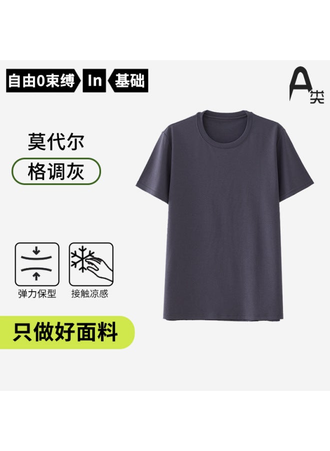Class A Cotton Mo Women's T-shirt Summer Cool Short-sleeved Women's T-shirt Lyocell Tencel Versatile Casual T-shirt Short-sleeved