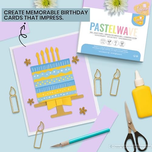 Lakeer A4 Pastel Color Paper- Pastel Lavender Colour, Pack of 50 Sheets | 150 GSM Thick for Arts and Crafts, Printing, DIY Projects, Etc - Image 5