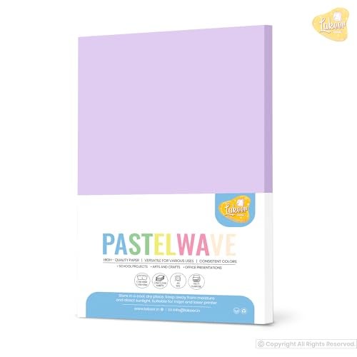 Lakeer A4 Pastel Color Paper- Pastel Lavender Colour, Pack of 50 Sheets | 150 GSM Thick for Arts and Crafts, Printing, DIY Projects, Etc - Image 2