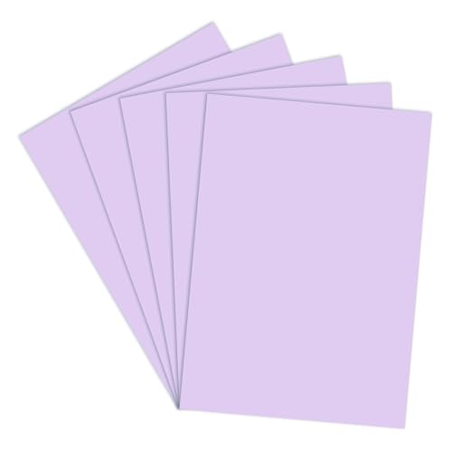 Lakeer A4 Pastel Color Paper- Pastel Lavender Colour, Pack of 50 Sheets | 150 GSM Thick for Arts and Crafts, Printing, DIY Projects, Etc - Image 1