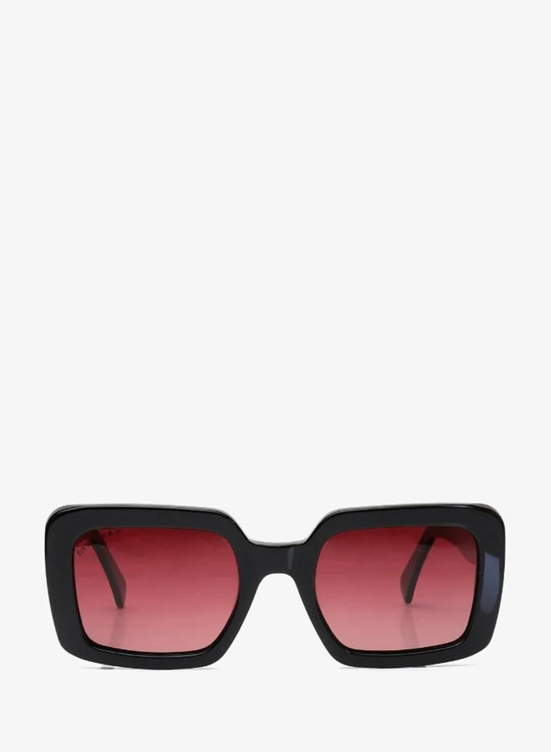 fastrack Polarized Sunglasses Black Frame Pink Mirror Lens 54mm  - P604PK1PV