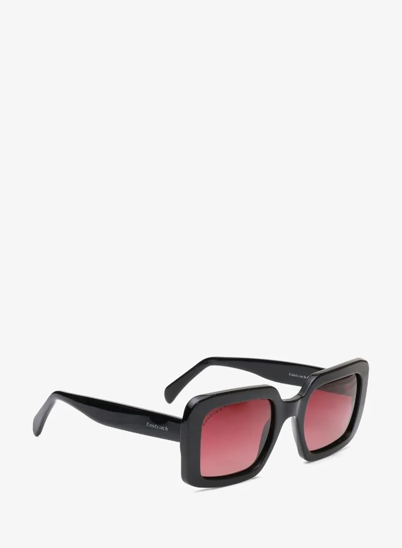 fastrack Polarized Sunglasses Black Frame Pink Mirror Lens 54mm  - P604PK1PV