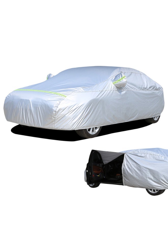 SUPER 5 Car Cover for SUV/Sedan/Hatchback- UV, Sun, Water and Dust Protection, Universal Full Car Covers with Storage Bag, All Weather Indoor/Outdoor Use to Prevent Scratches and Pollutants - Image 1