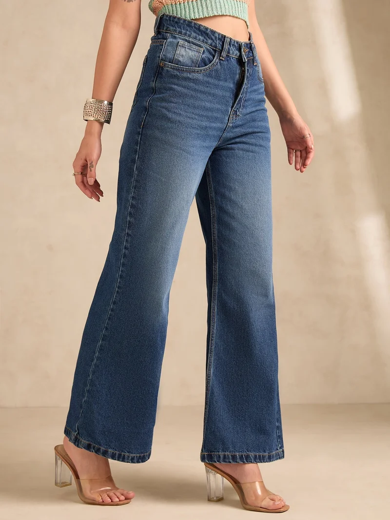 أوجيدر Blue Classic Straight Fit Jeans