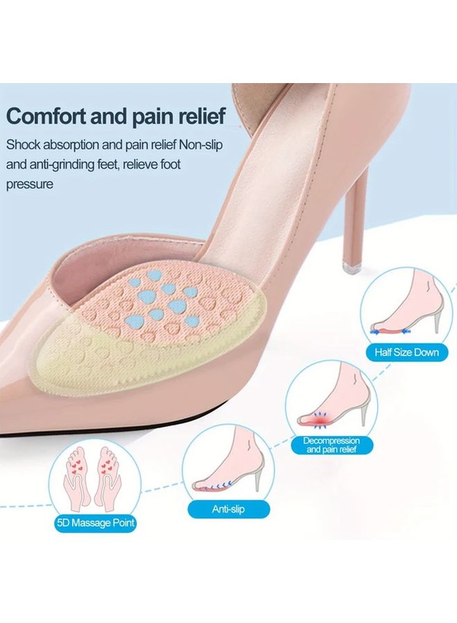 10pcs Half Palm Insoles For Heels And Sneakers With Soft Cushioned Forefoot - Image 2