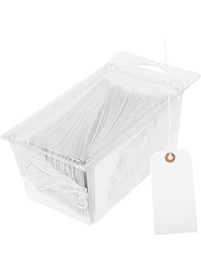 100pcs Reinforced Blank Price Tags for Clothes Pre Punched Writable Marking Labels - Image 1