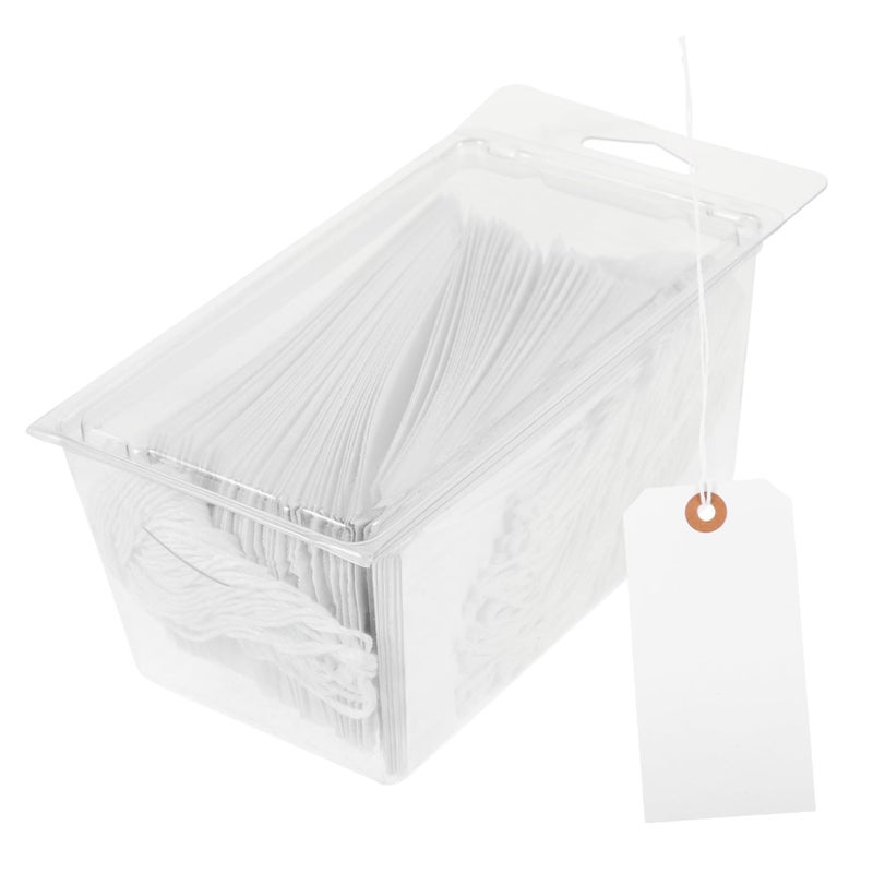 100pcs Reinforced Blank Price Tags for Clothes Pre Punched Writable Marking Labels - Image 2