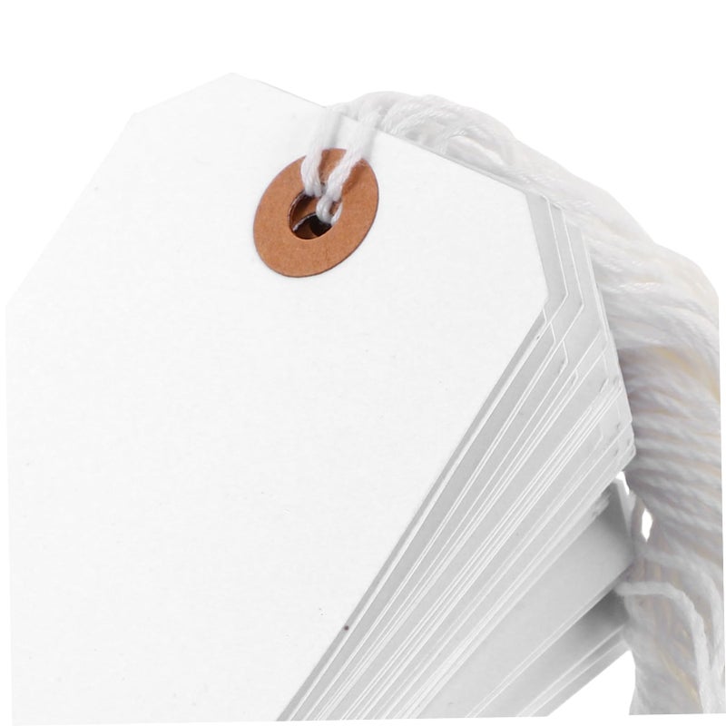 100pcs Reinforced Blank Price Tags for Clothes Pre Punched Writable Marking Labels - Image 4
