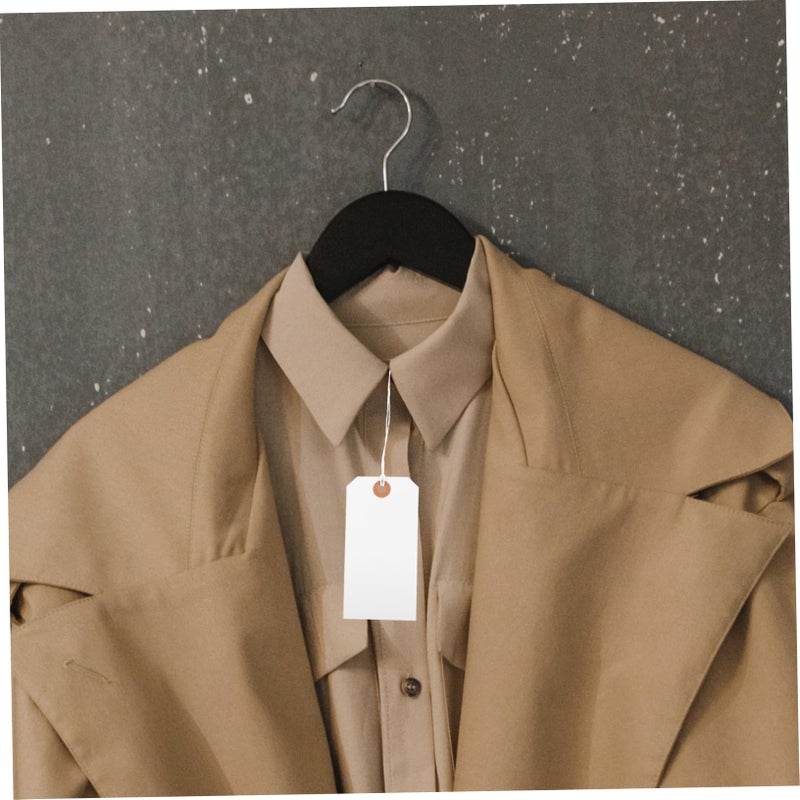 100pcs Reinforced Blank Price Tags for Clothes Pre Punched Writable Marking Labels - Image 3
