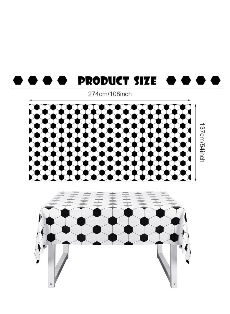 TRASSLE 169pcs Soccer Party Supplies Soccer Party Tableware Set,Include 7 in 9 in Plates, Napkins, Cups, Tablecloth, Knifes, Forks, Spoons,for Sports Themed Party Decoration Serves 24 Guests - Image 2