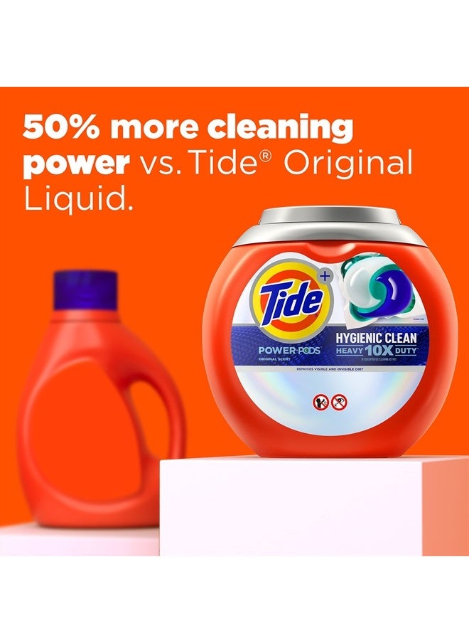 Tide Power PODs Hygienic Clean Heavy Duty Liquid Laundry Detergent Pacs HE Compatible 45 Count Hypoallergenic Free and Clear of Dyes and Perfumes For Visible and Invisible Dirt  - Image 4