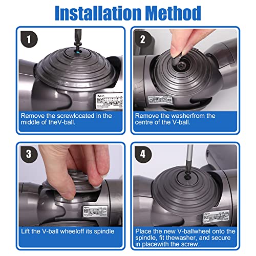 Kuflant Ball Wheel Parts Compatible with Dyson Vacuum Cleaner Wheels Compatible with Dyson V11 V15 SV14 SV15 SV16 SV29 Vacuum Cleaner Head Wheels Replacement parts, for V10 Old Motorhead Wheel Replacement - Image 5