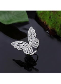 Huitich Elegant Silver Butterfly Rings for Women Delicate & Stylish Fashion Jewelry  - Image 5