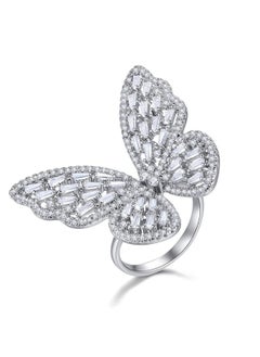Huitich Elegant Silver Butterfly Rings for Women Delicate & Stylish Fashion Jewelry  - Image 2