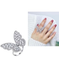 Huitich Elegant Silver Butterfly Rings for Women Delicate & Stylish Fashion Jewelry  - Image 1