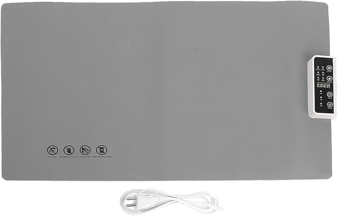 Food Silicone Electric Heater, Foldable with 5 Temperature Levels and Timer - Rapid Heating, Safe Design, Ideal for Parties and Everyday Use (Gray) Gray US Plug 110V - Image 1