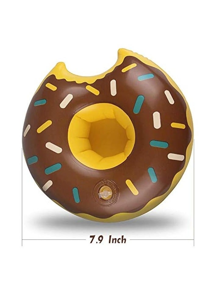 بارتي ويذ إيما حامل مشروبات، 3 قطع/مجموعة من الأكواب العائمة وحامل الأكواب على شكل دونات وشجرة النخيل فلامنغو لحفلات السباحة ومتعة المياه - Image 2