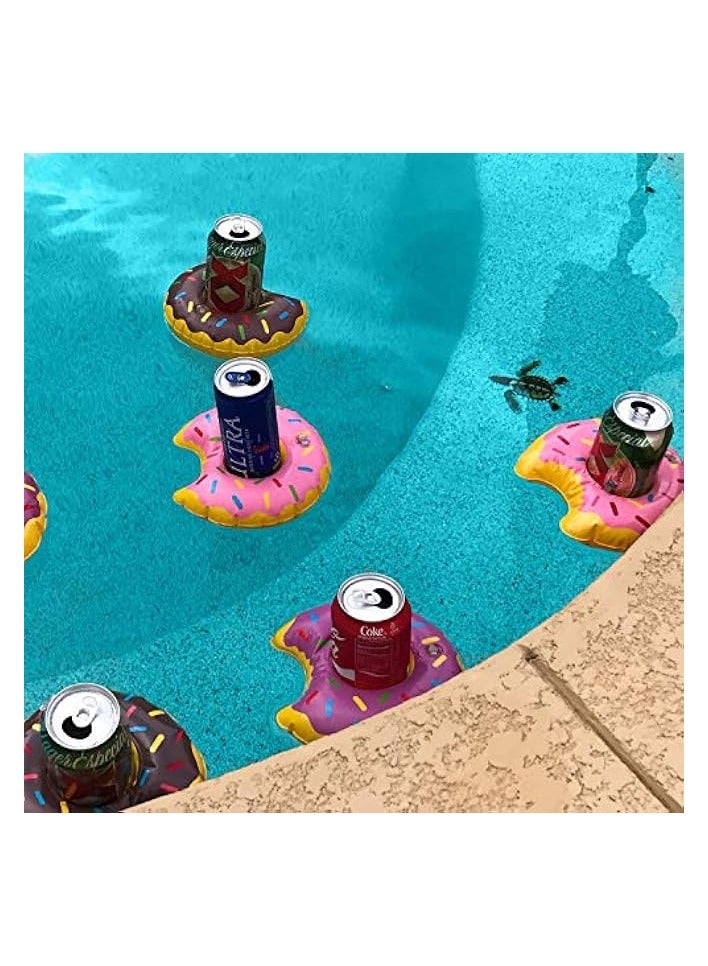 بارتي ويذ إيما حامل مشروبات، 3 قطع/مجموعة من الأكواب العائمة وحامل الأكواب على شكل دونات وشجرة النخيل فلامنغو لحفلات السباحة ومتعة المياه - Image 5