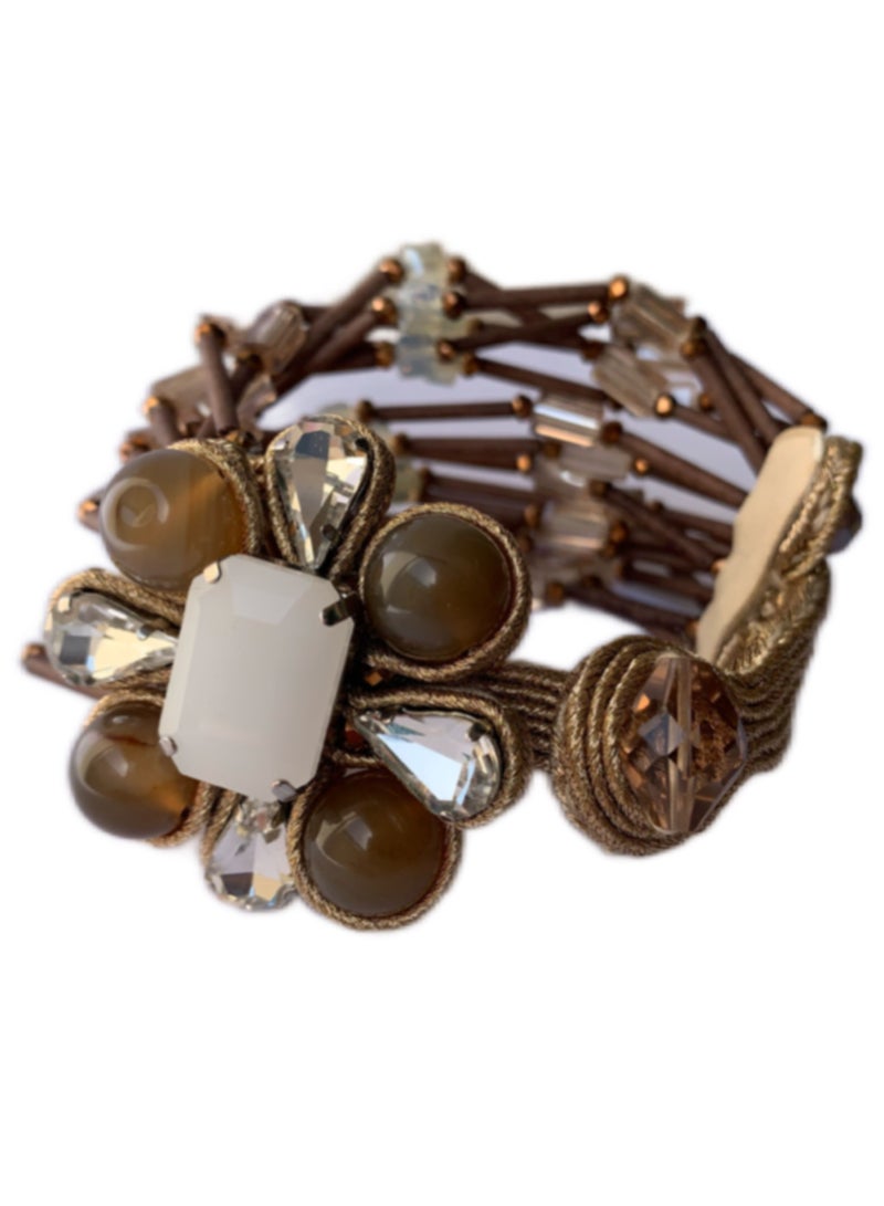 Royalace Women’s Brown Bracelet with Stones - Image 2