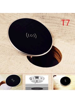 15W built-in desktop wireless charger desktop magnetic furniture embedded fast wireless charger box for devices that support wireless charging
