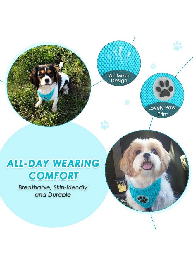 Lukovee Dog Seat Belt for Car, Adjustable Dog Car Harness for Large Medium Small Dogs, Soft Padded & Breathable Mesh Dog Seatbelt with Car Strap and Carabiner(Light Blue Double Clip,Small) - Image 2