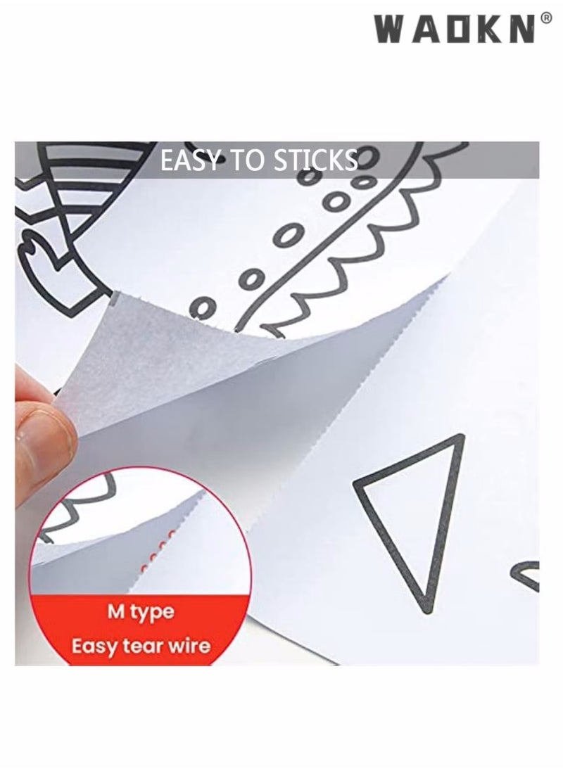 WAOKN 3-meter Long Giant Children's Creative Handmade Graffiti, Children's Drawing Roll Drawing Paper Cute Princess Painting Scroll, Color Filling Painting Scroll, Stickable but Not Dirty Wall  - Image 5