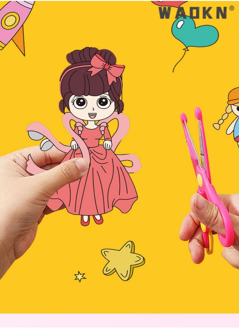 WAOKN 3-meter Long Giant Children's Creative Handmade Graffiti, Children's Drawing Roll Drawing Paper Cute Princess Painting Scroll, Color Filling Painting Scroll, Stickable but Not Dirty Wall  - Image 3