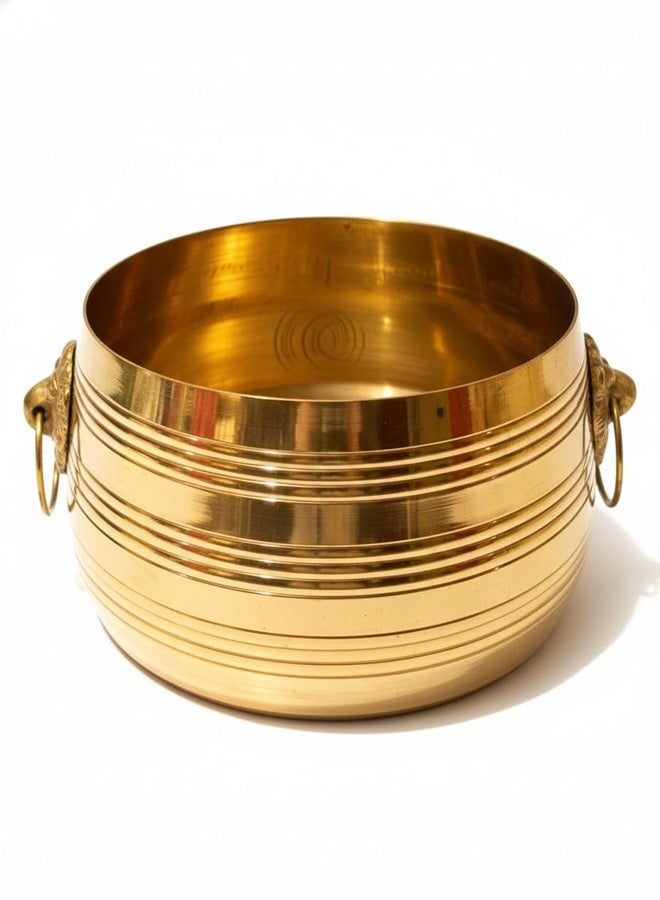 MIRAMAYEE Home Brass para Bowl Measuring Cup | Pakka | Nira para | Changazhi Nazhi | Rice Grains Measuring Pot (6.5 inches) - Image 1
