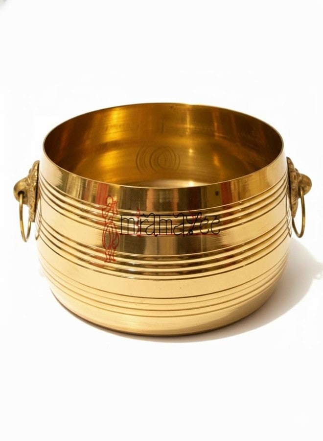 MIRAMAYEE Home Brass para Bowl Measuring Cup | Pakka | Nira para | Changazhi Nazhi | Rice Grains Measuring Pot (6.5 inches) - Image 4