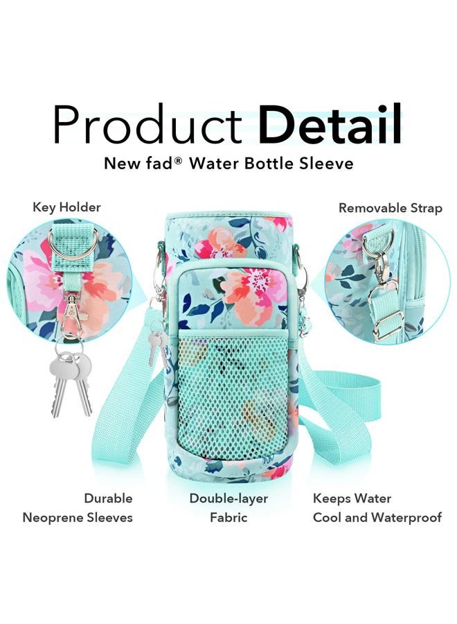 Newfad Half Gallon Water Bottle Carrier Bag, Bottle Pouch Phone Holder, Adjustable Shoulder Hand Strap 2 Pocket Sling Neoprene Sleeve Sports Water Bottle Accessories for Hiking Travelling &Camping - Image 5