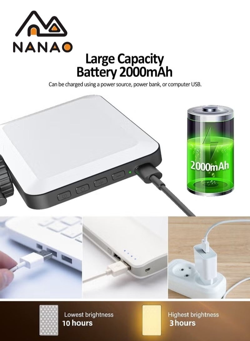 ناناو سيلفي لايت مع حامل قابل للضبط للكمبيوتر/الكمبيوتر المحمول/كاميرا الويب/آي باد، لتكبير المكالمات/مؤتمر الفيديو/البث المباشر - Image 5