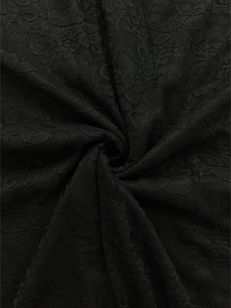 SCOMCHIC Womens Plus Size Wedding Guest Dress Formal Lace Wrap V Neck High Low Short Sleeve Cocktail Maxi Dresses XL-4XL Black - Image 5