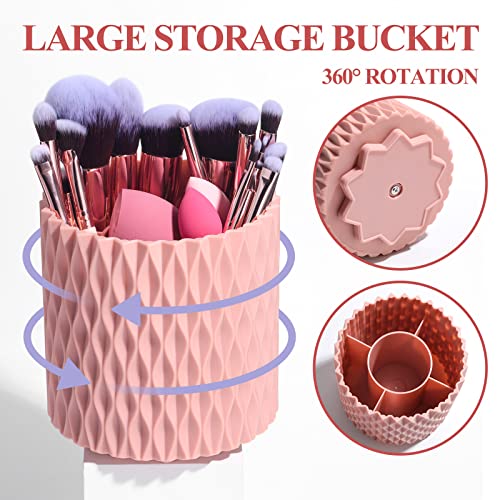 BS Mall BSMALL Makeup Brushes Premium Synthetic Foundation Powder Concealers Eye Shadows 18 Pcs Brush Set with 5 sponge Holder Sponge Case APink - Image 5