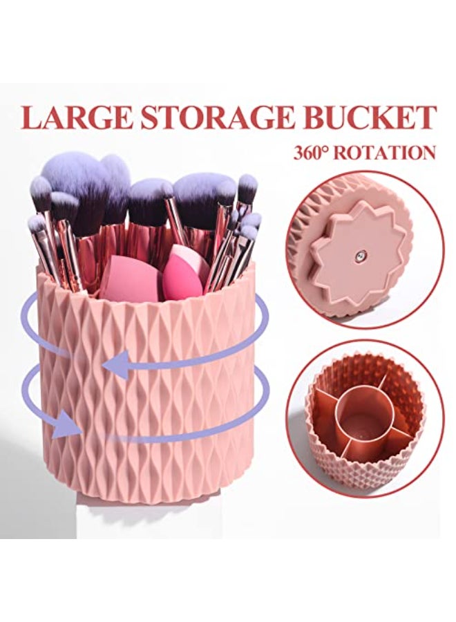 BS Mall BSMALL Makeup Brushes Premium Synthetic Foundation Powder Concealers Eye Shadows 18 Pcs Brush Set with 5 sponge Holder Sponge Case APink - Image 4