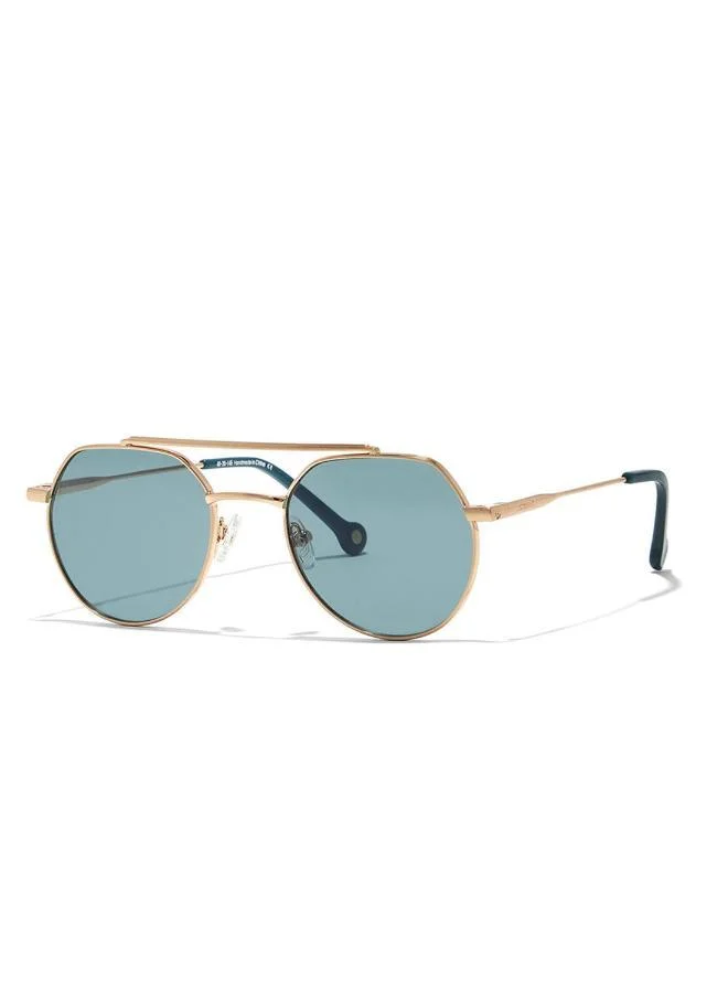 30Sundays Iris,Women Sunglasses, Aviator Sunglasses, UV Protection: UV400 (Gold,Green)