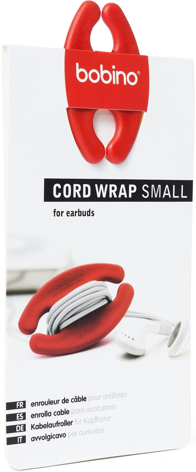bobino Bobino Cord Wrap  Multiple Colors  Stylish Cable and Wire ManagementOrganizer Small Red 