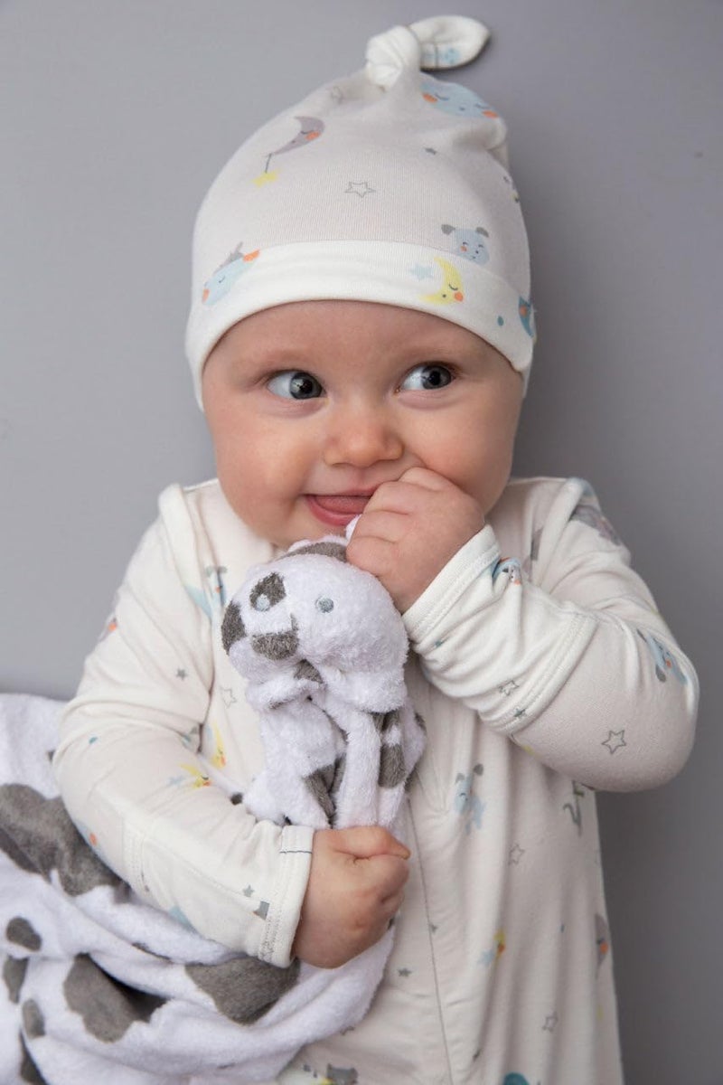 Angel Dear Pair and a Spare 3 Piece Blanket Set, White Cow with Grey Spots - Image 3