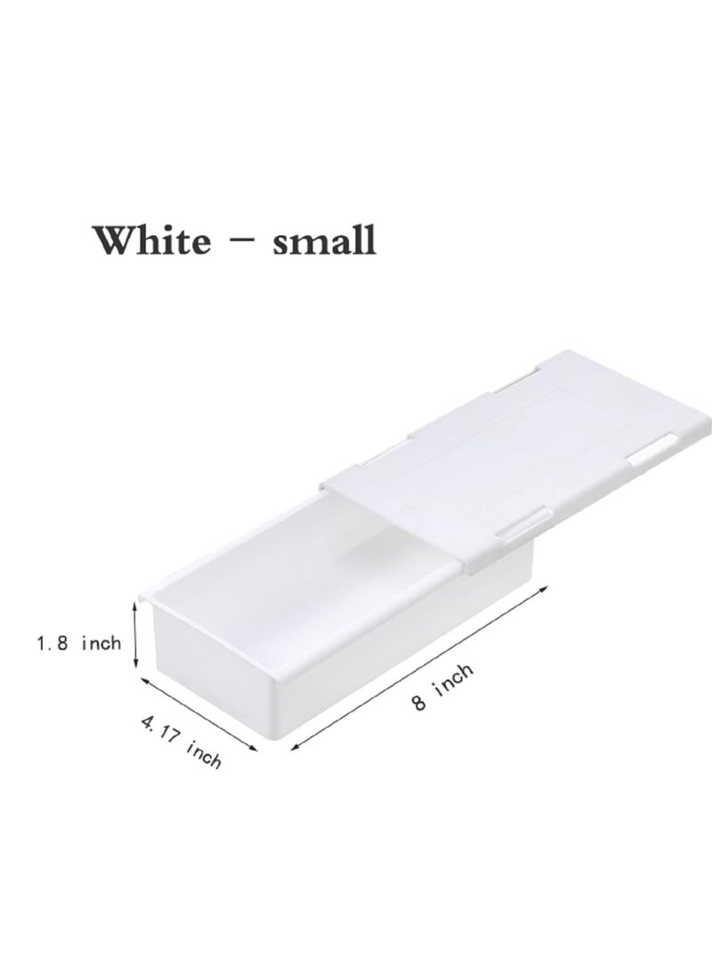 Zikra 2-Pack Under Desk Storage Drawers - Medium & Small Size Organizer Trays - Desk Drawer for Office, Home Workspace Organization - Image 4