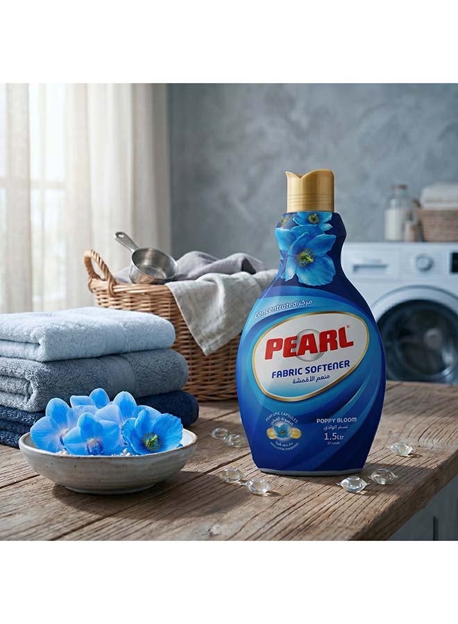 Pearl Fabric Softener Concentrate 1.5L Poppy Bloom Perfume Capsules Long Lasting Fragrance Laundry Conditioner 1.5 L - Image 4