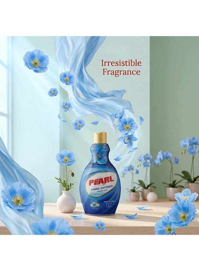 Pearl Fabric Softener Concentrate 1.5L Poppy Bloom Perfume Capsules Long Lasting Fragrance Laundry Conditioner 1.5 L - Image 3