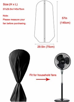 SYOSI Fan Dust Cover, Heavy Duty Oxford Cloth Waterproof, Dustproof, Moisture-Proof Cover for Outdoor Pedestal Fan, Washable Fan Protective Cover for Standing Round Fans  - Image 2