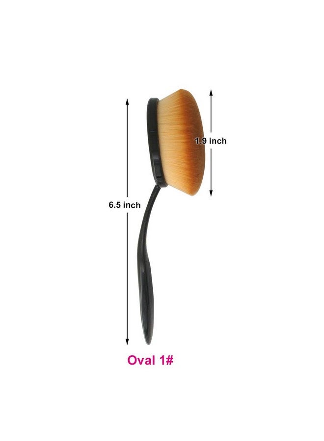 JOSALINAS Oval 1# Makeup Brush Upgraded Fast Flawless Application Toothbrush Foundation Concealer Blusher Liquid Cream Powder Cosmetic Blending Tool 1PC - Image 4
