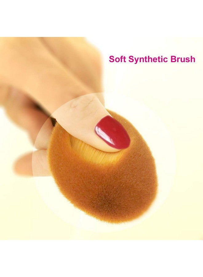 JOSALINAS Oval 1# Makeup Brush Upgraded Fast Flawless Application Toothbrush Foundation Concealer Blusher Liquid Cream Powder Cosmetic Blending Tool 1PC - Image 2