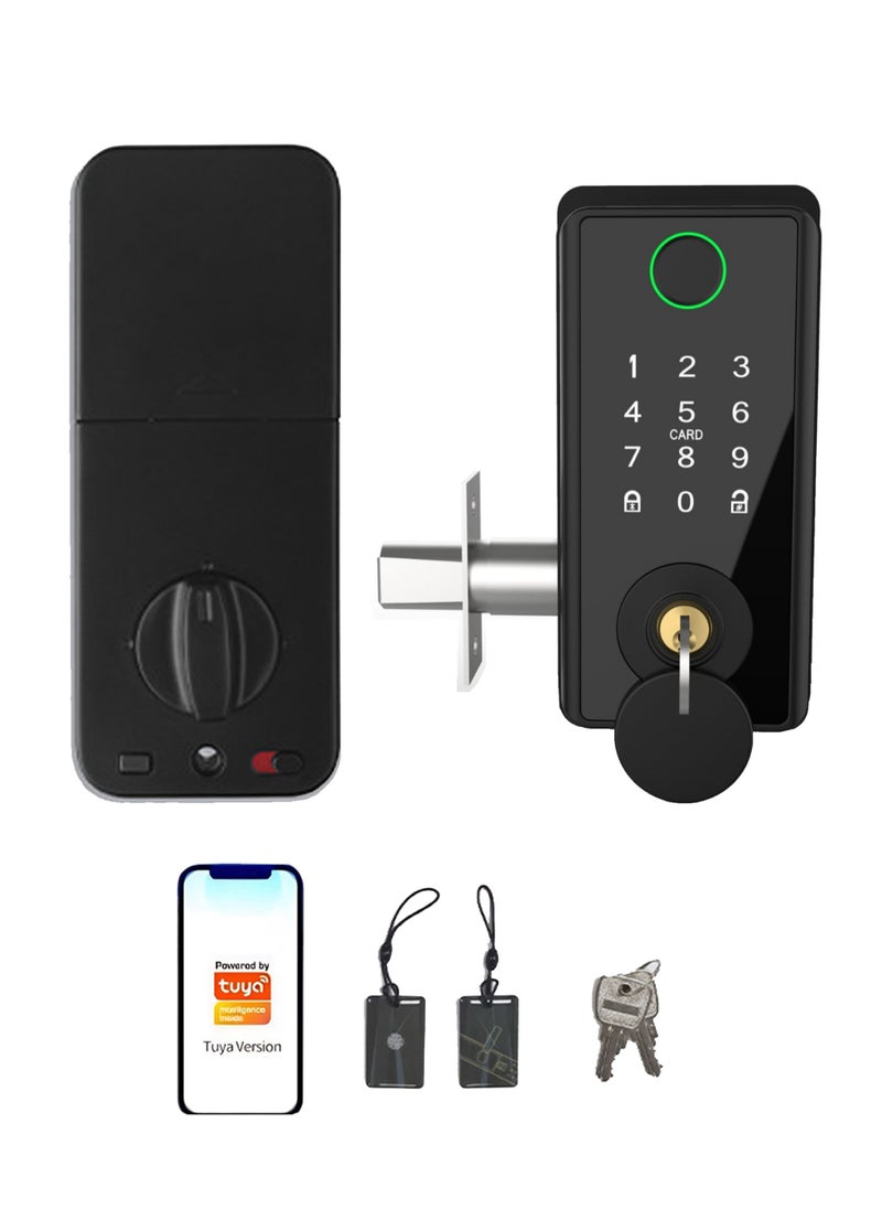 Generic Smart Lock ,Smart door lock,Fingerprint Door Lock Waterproof Outdoor Gate Lock Tuya App Digital Passcode IC Card Keyless Front Door Electronic Lock  - Image 1