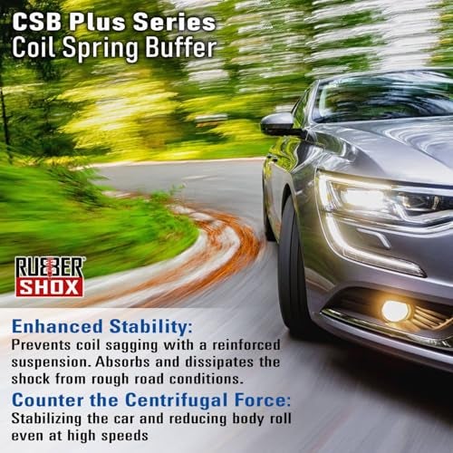 DuraTPE U.S. RubberShox DuraTPE Series Front-Rear Car Coil Spring Buffer Cushion/Automotive Suspension Shock Absorber Retainer Performance Booster Kit Universal Type A-F Vehicle Auto Parts (CSB Plus, F) - Image 2